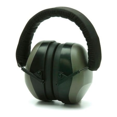 Pyramex Low Profile Foldaway Earmuffs, Gray, NRR 26dB, Individually Packaged PM8010